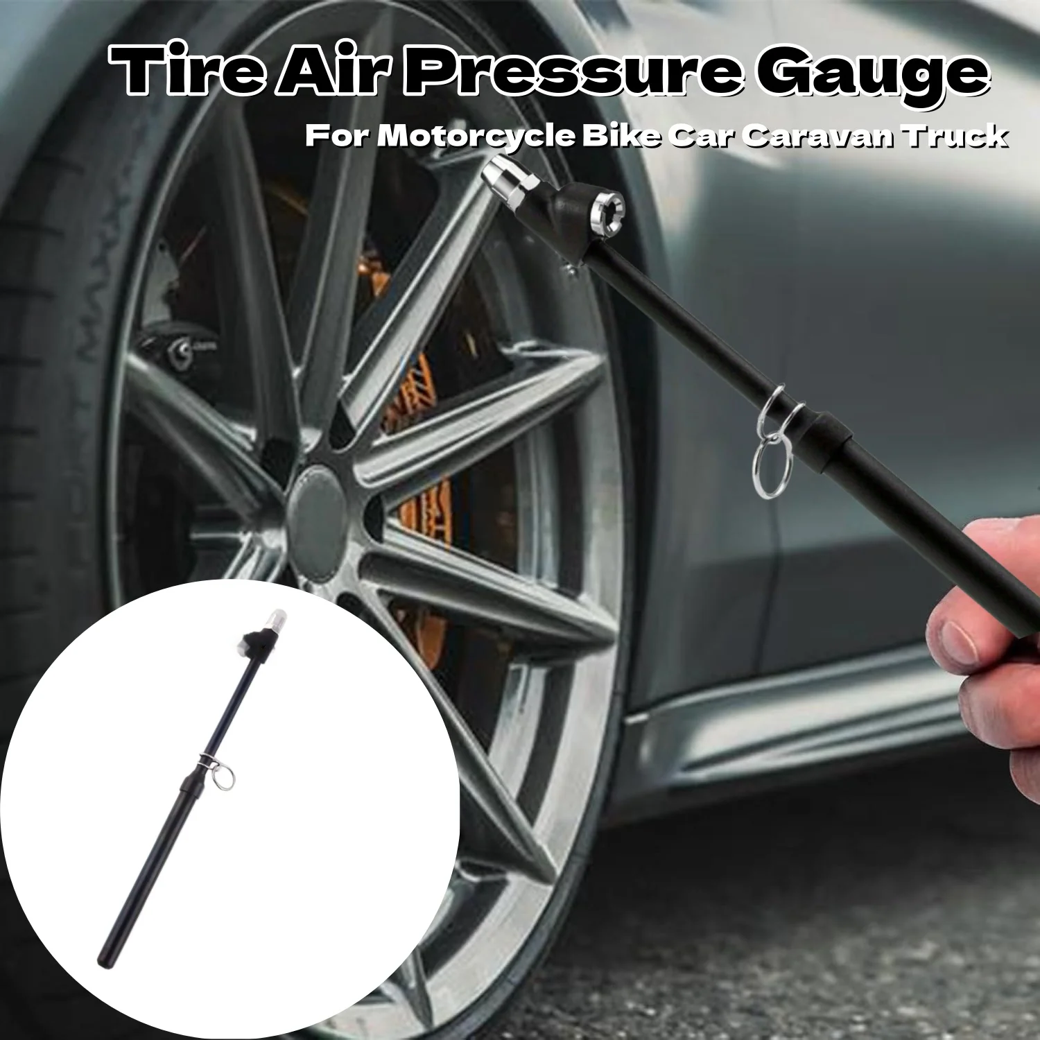 

1PCS Car Tire Air Pressure Gauge Professional-Level Tire Measuring Tools 10-150PSI For Motorcycle Bike Car Caravan Truck