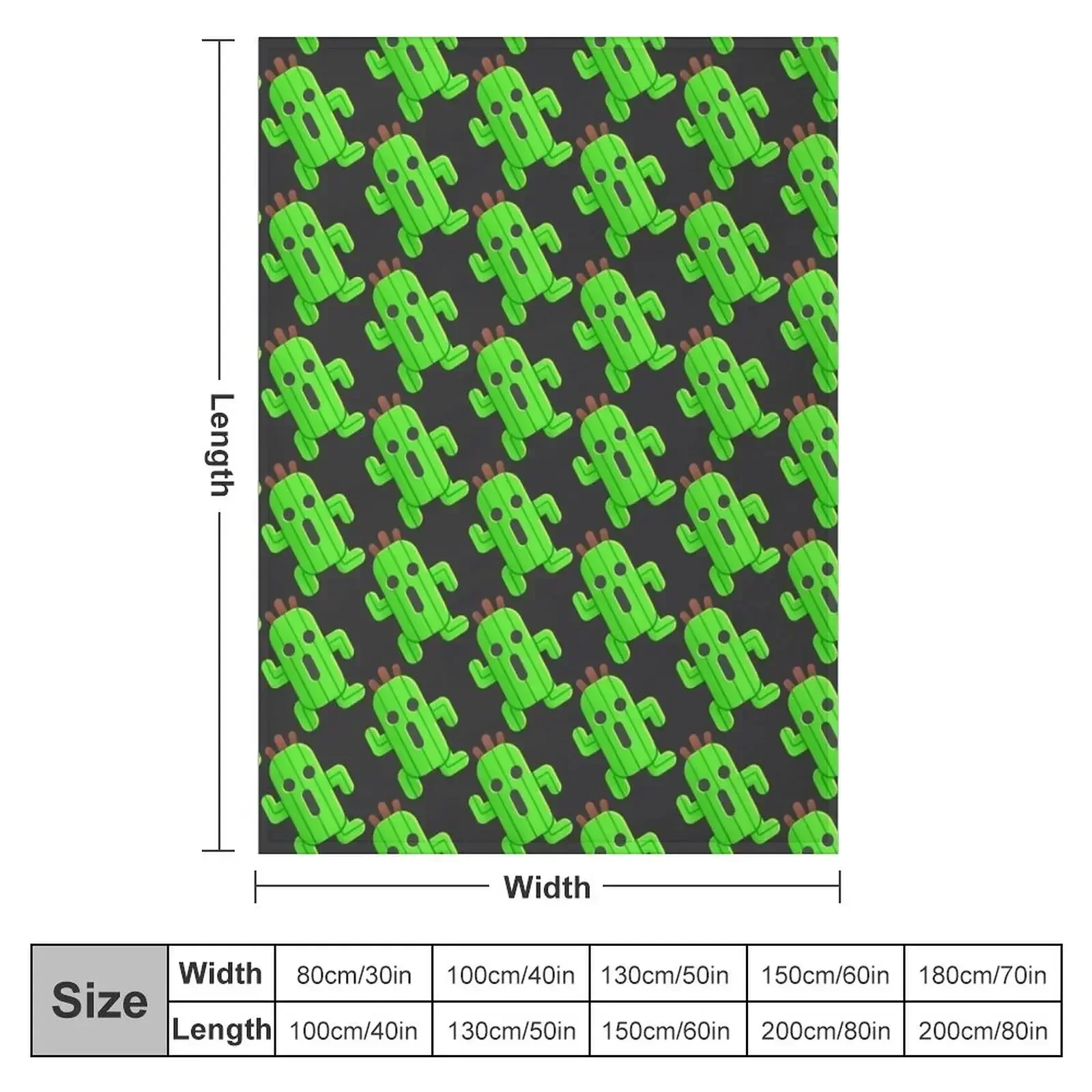 Lil' Cactuar Throw Blanket couch cozy soft plush fuzzy picnic outdoor blanket