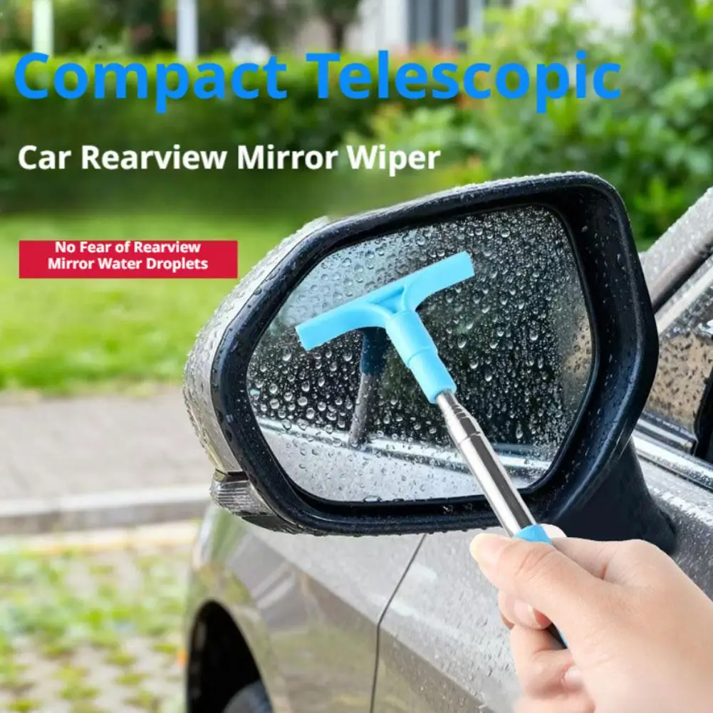 Portable Rearview Mirror Wiper for Automotive New Retractable Car Windshield Wiper Arm Portable Auto Products