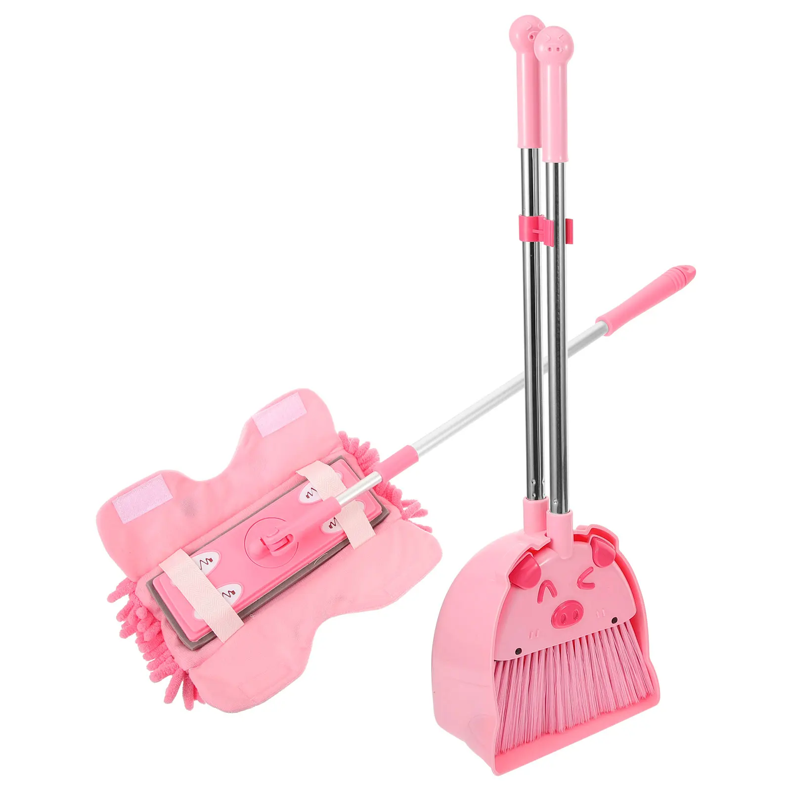 1 مجموعة أطفال تنظيف مجموعة مكنسة مجرفة ممسحة لطيف خنزير شكل الطفل أداة منزلية طفل الأعمال معدات النشاط #4