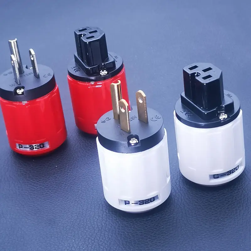 C-320 P-320 HIFI American style pure copper plug, fever American standard audio dedicated power cord tail plug