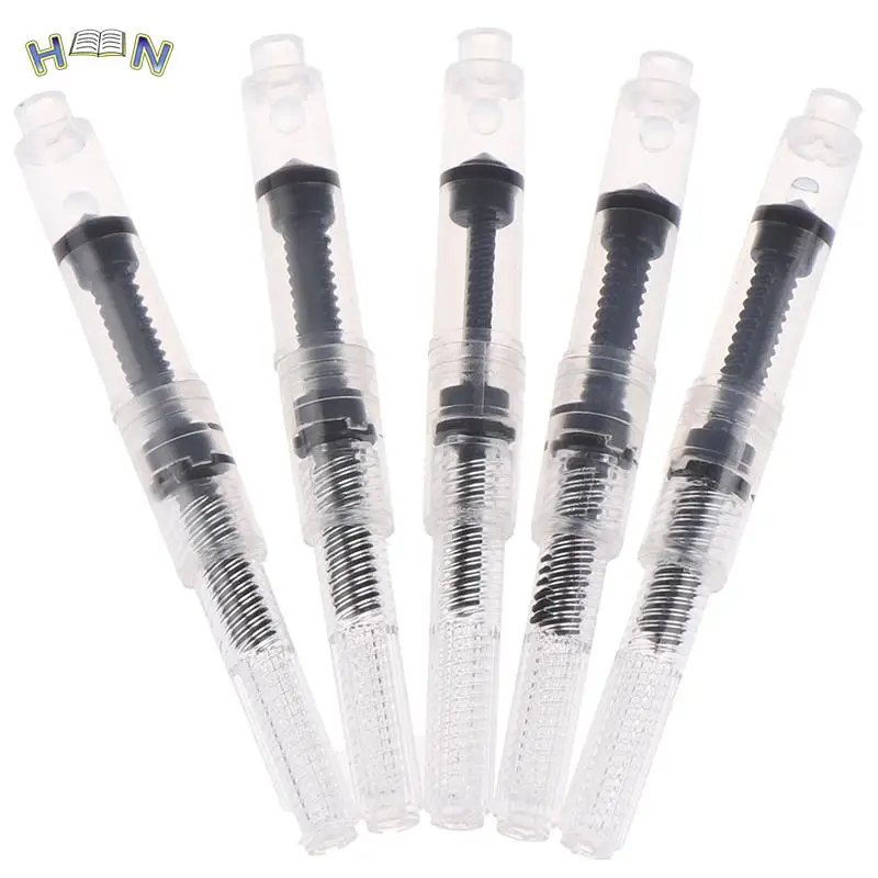 5pcs Universal Fountain Pen Small Black Ink Caliber 2.6 mm Converter pump Cartridges Refill Converter