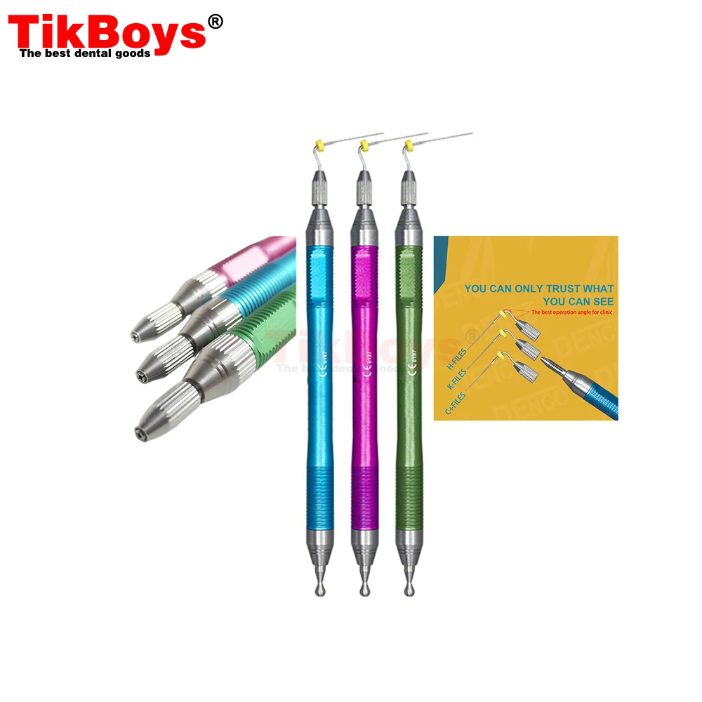 New Product DENCO Smart Files Holder Micro Scope Files with 1 Handpiece+6Tips for One Set H K C+Files Endodontic Instruments