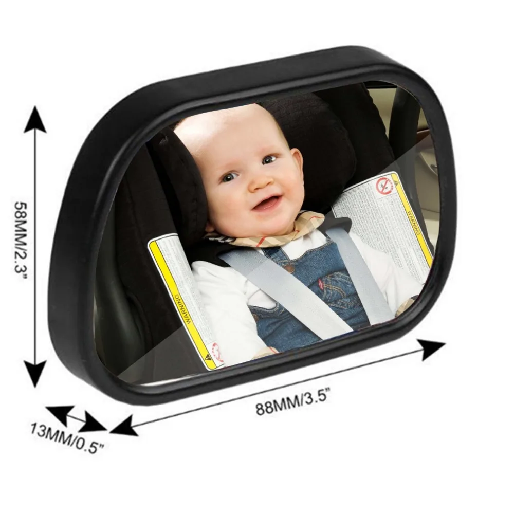 Car Mirror For 360 Degree Mini Safety Convex Mirrors Kids Monitor Adjustable Auto Child Infant Rearview Mirror Car Interior