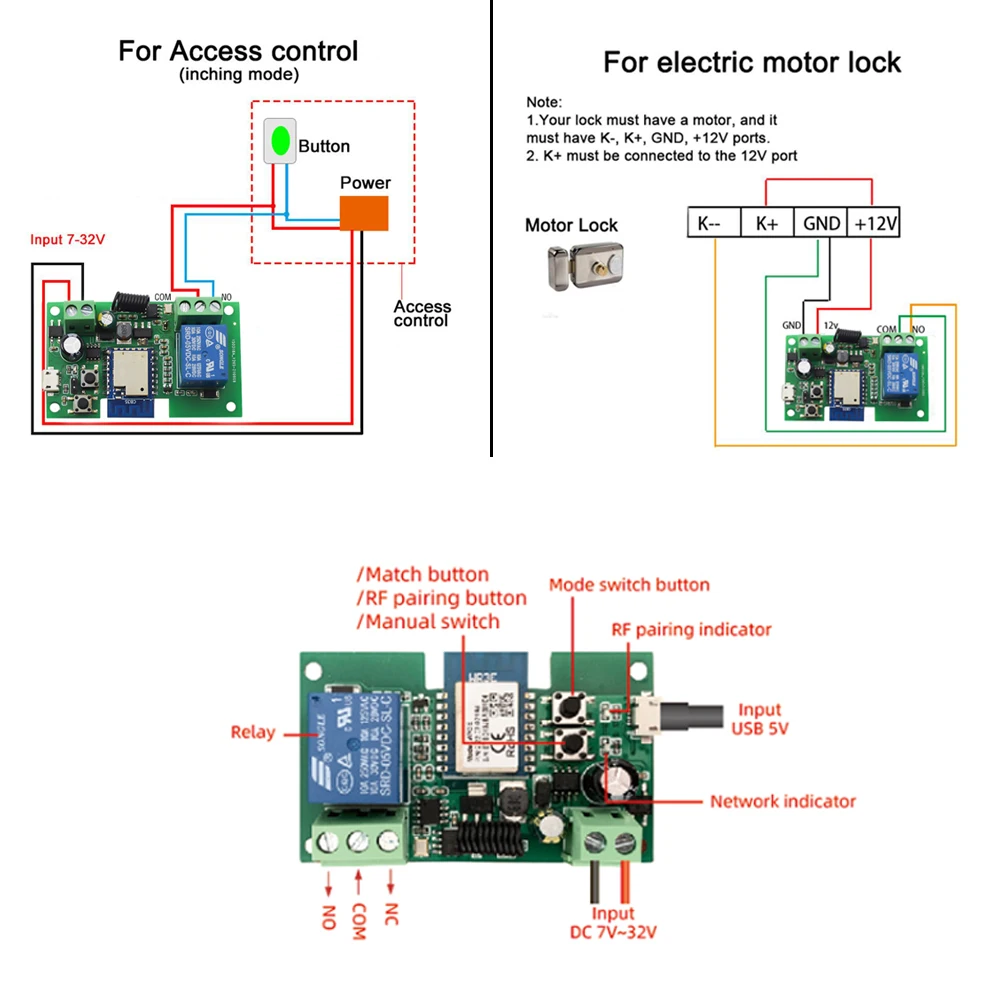 WIFI smare Árammegszakító Felvált vmiben Modul számára Autójavítóműhely Csatoló Ajtó tuya smartlife app Távoli kontroly RF433 Adóállomás alexa 1 2 4 Csatorna