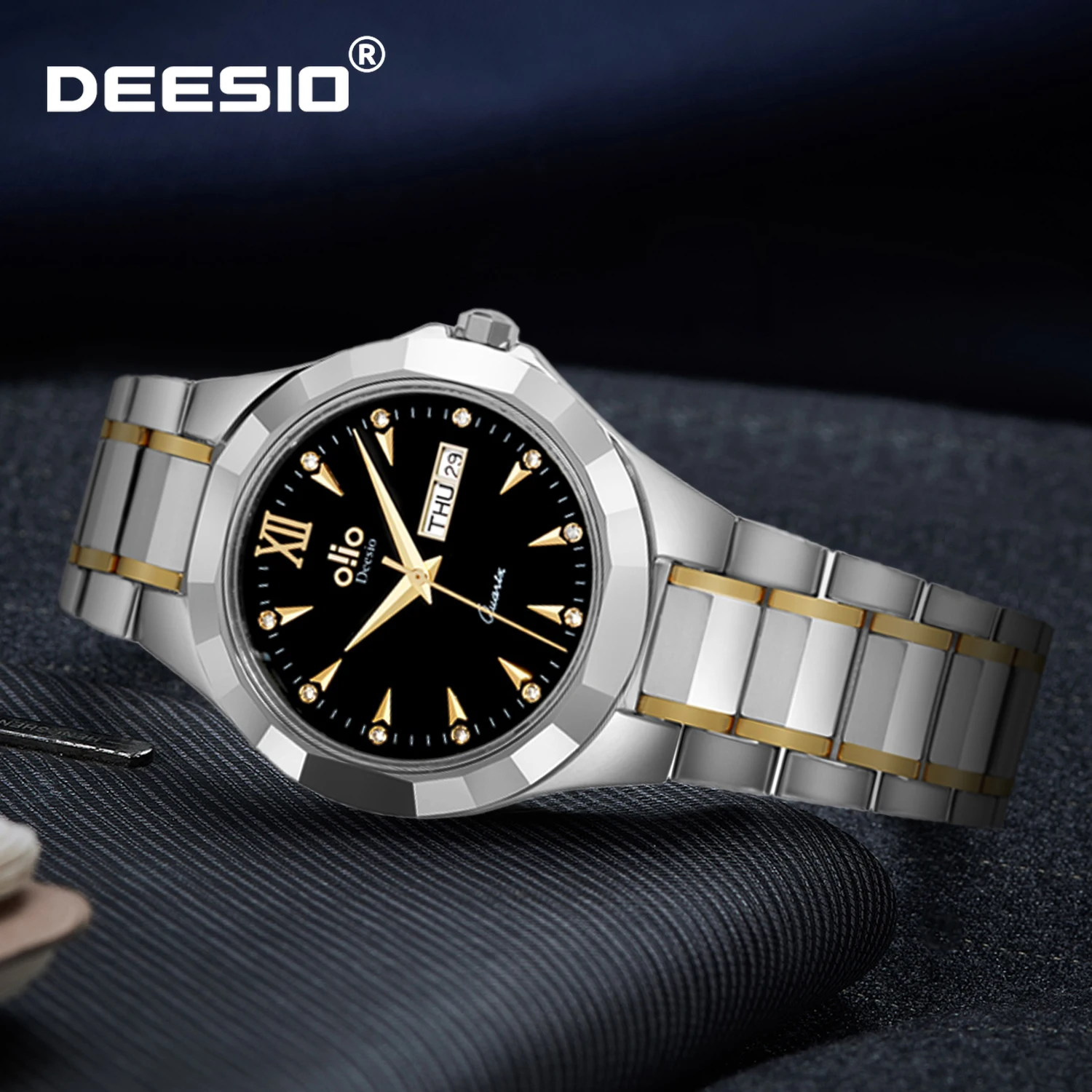 

Роскошные кварцевые часы Deesio Pagani Design для мужчин и женщин, водонепроницаемые наручные часы из нержавеющей стали с календарем и датой, рождественские часы для пар