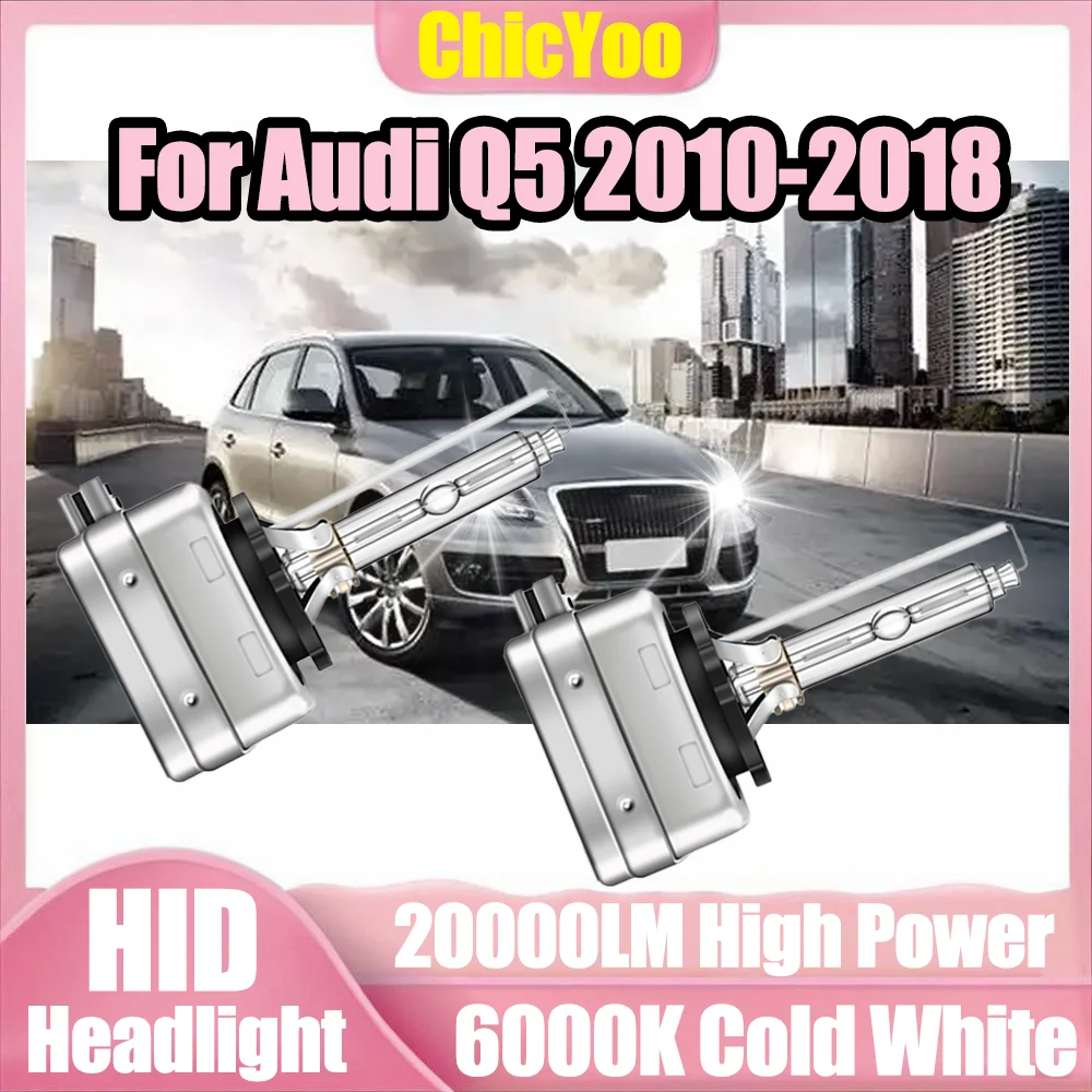 

2PCS High Power 6000K White D3S Xenon Headlight Bulbs Car Lights 20000LM Xenon Lamp LED Foglights 12V 24V For Audi Q5 2010-2018