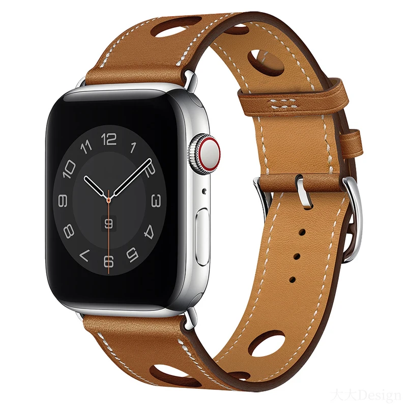 Genuine Leather Strap for Apple Watch Single Tour band Series 7 6 5 4 Bracelet Wrist Iwatch correa 45mm 41mm 42mm 38 44mm 40mm