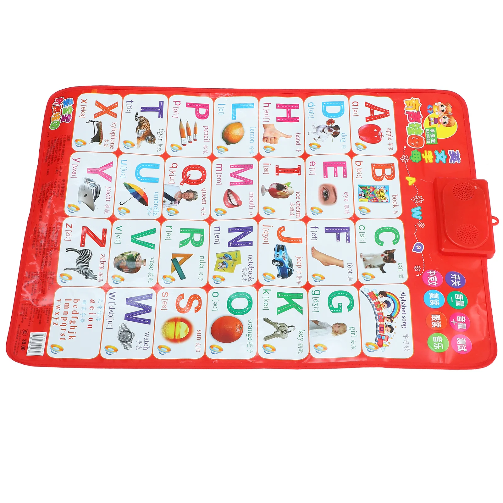 Tableau mural sonore pour l'éducation précoce, 1 pièce, carte vocale colorée de l'alphabet anglais, affiche d'apprentissage légère pour enfants, usage domestique et scolaire