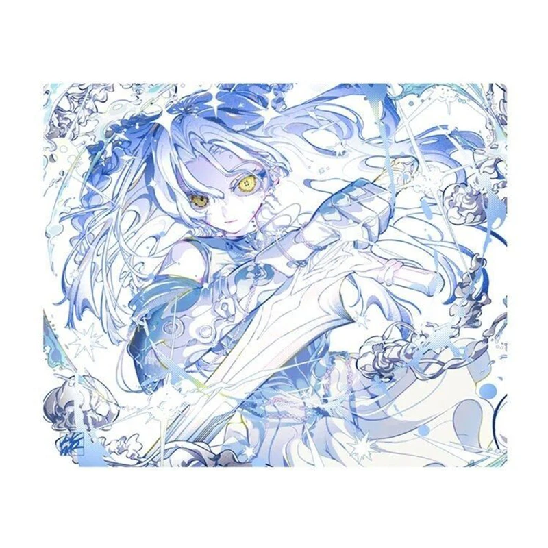 Glass Gaming Mouse Pad FPS Specific Anime Pad Smooth Frosted Surface Waterproof Desk Tempered Multiple 45*40 36*30 Size Optional