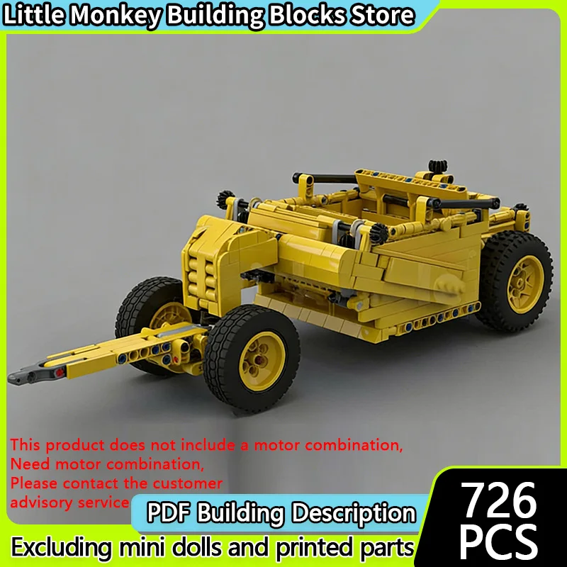City Car Model MOC Building Bricks 70 Scraper Loader Skidder Modular Technology Children Holiday Gifts Assemble Toys Suit