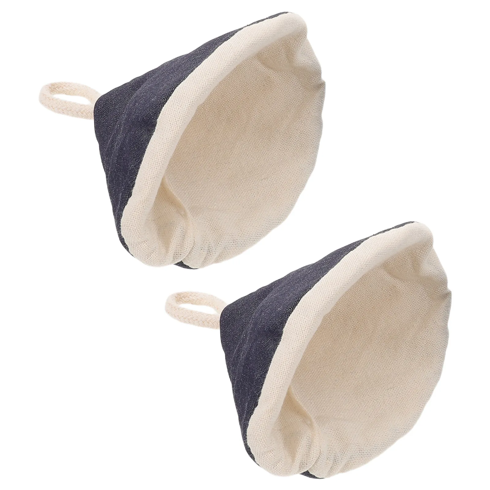 2Pcs Triangle Cotton Handle Cover Retro Denim Heat Insulated Pot Lid Grip for Cast Iron Pan Skillet Casserole Knob Protection
