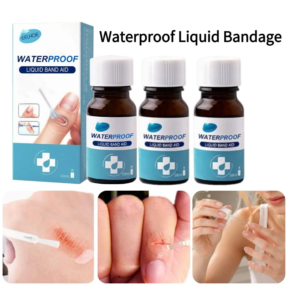 10ml Waterproof Liquid Bandage Transparent Film Dressing First Aid Gel Breathable Wound Protective Gel for Skin Care 1/3/5PCS