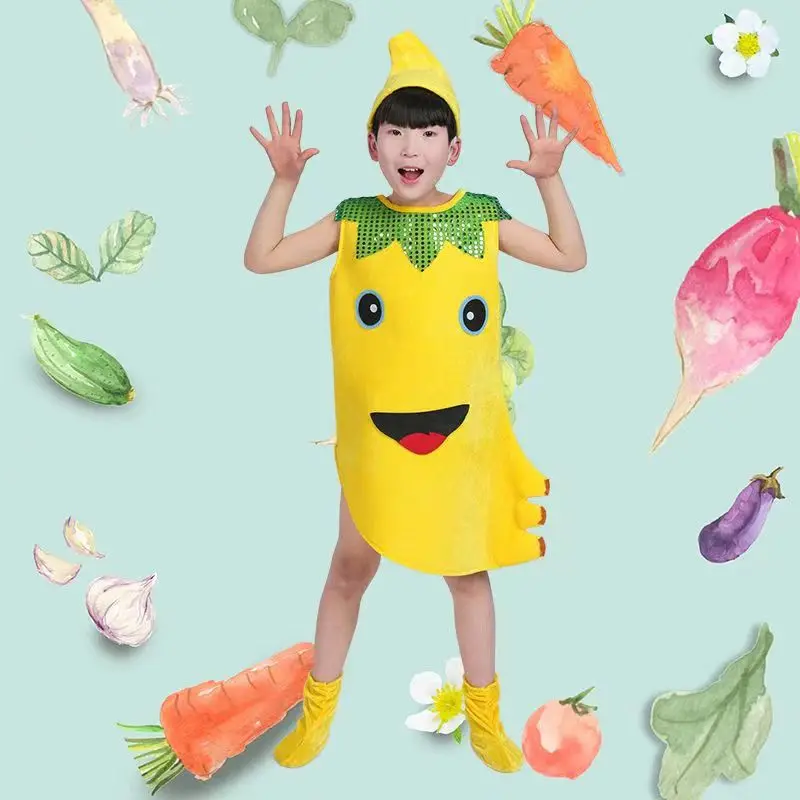 Costume Cosplay per feste di frutta per bambini tute per spettacoli di Festival di verdure abbigliamento per giochi di ruolo per bambini vestito da ballo per le vacanze