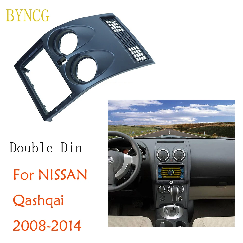 

BYNCG 9-дюймовая автомобильная панель 2din для NISSAN Qashqai 2008-2014 с двойной Din Dvd-рамкой, установка панели приборной панели, установка крепления приборной панели