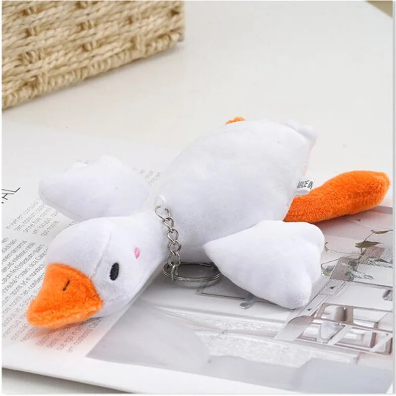 Big Goose Plush Toy Chaveiro para Meninas, Pingente Bonito, Animal De Pelúcia, Boneca De Saco, Presente De Natal, Decoração De Festa De Casamento, 3 Cores, 15cm