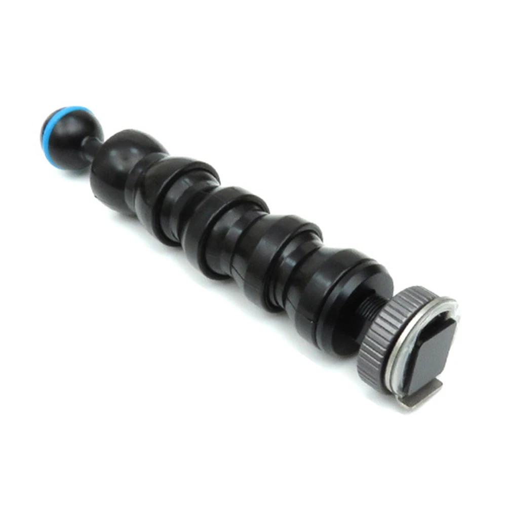 ball-head-and-hot-shoe-equipped-flexible-light-arm-for-underwater-camera-lighting-applications-with-ss316-construction