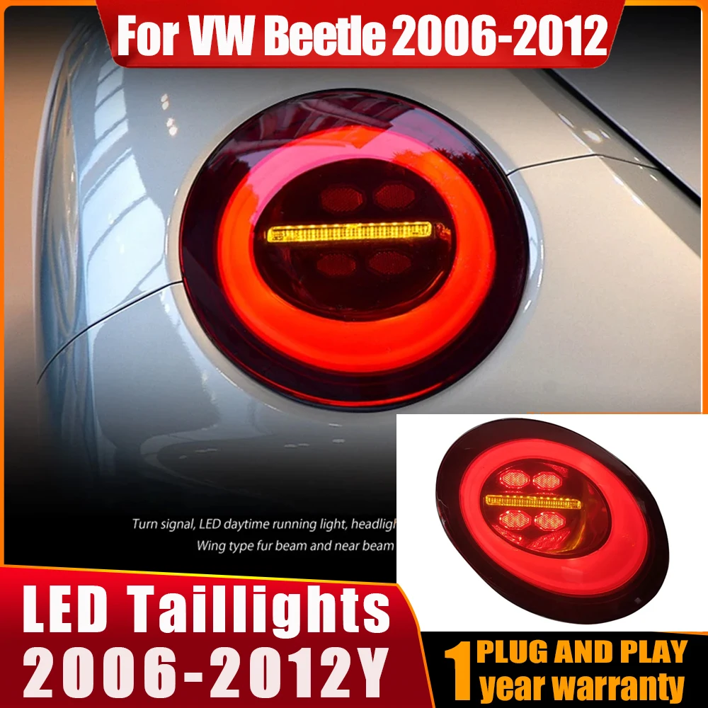 For VW Beetle 2006 2007 2008 2009 2010 2011 2012 Car Rear Bumper LED Tail Light Lamp Taillights Brake Light Streamer Taillamp