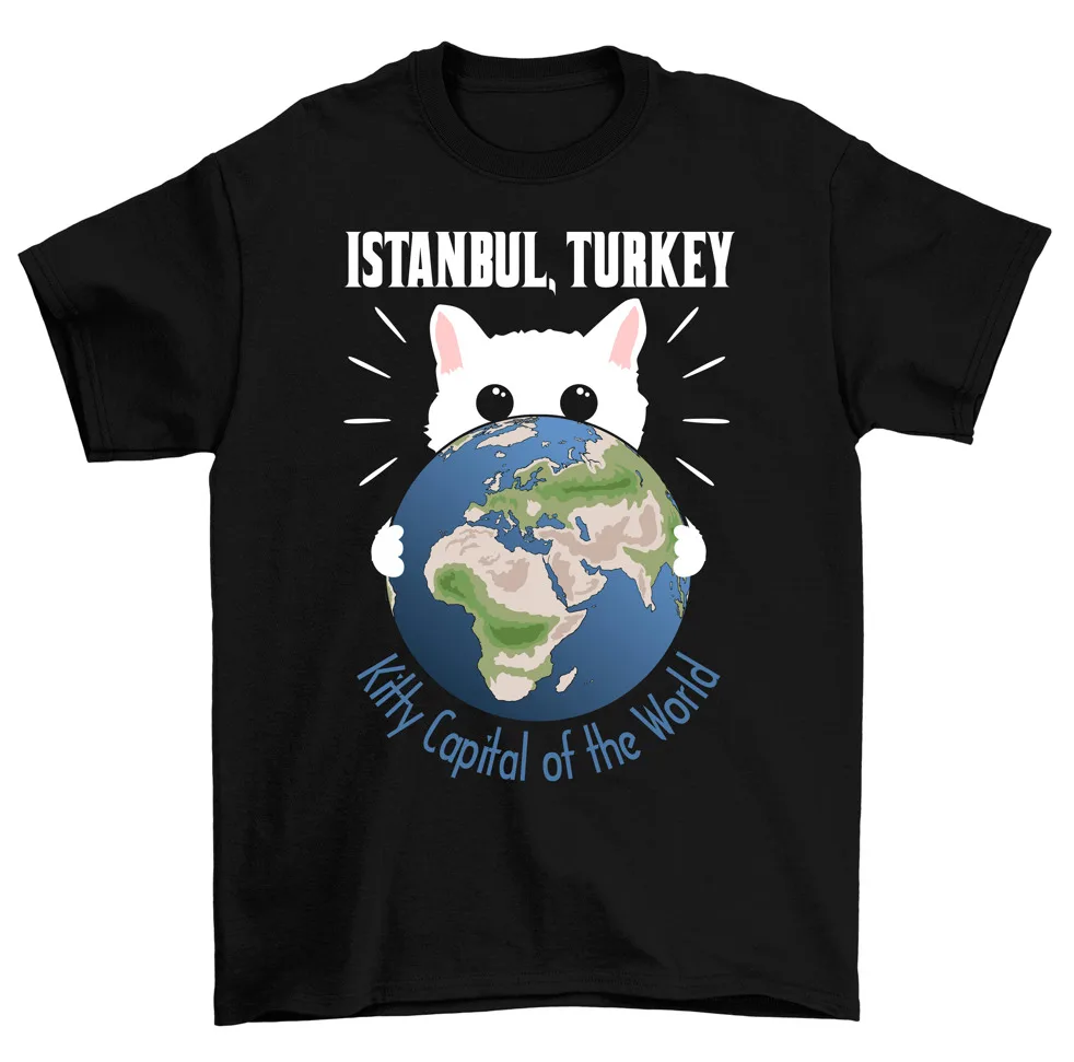 Istanbul Turkey Kitty Capital of the World T-Shirt Men Women Unisex High Quality 100%Cotton Short Sleeve