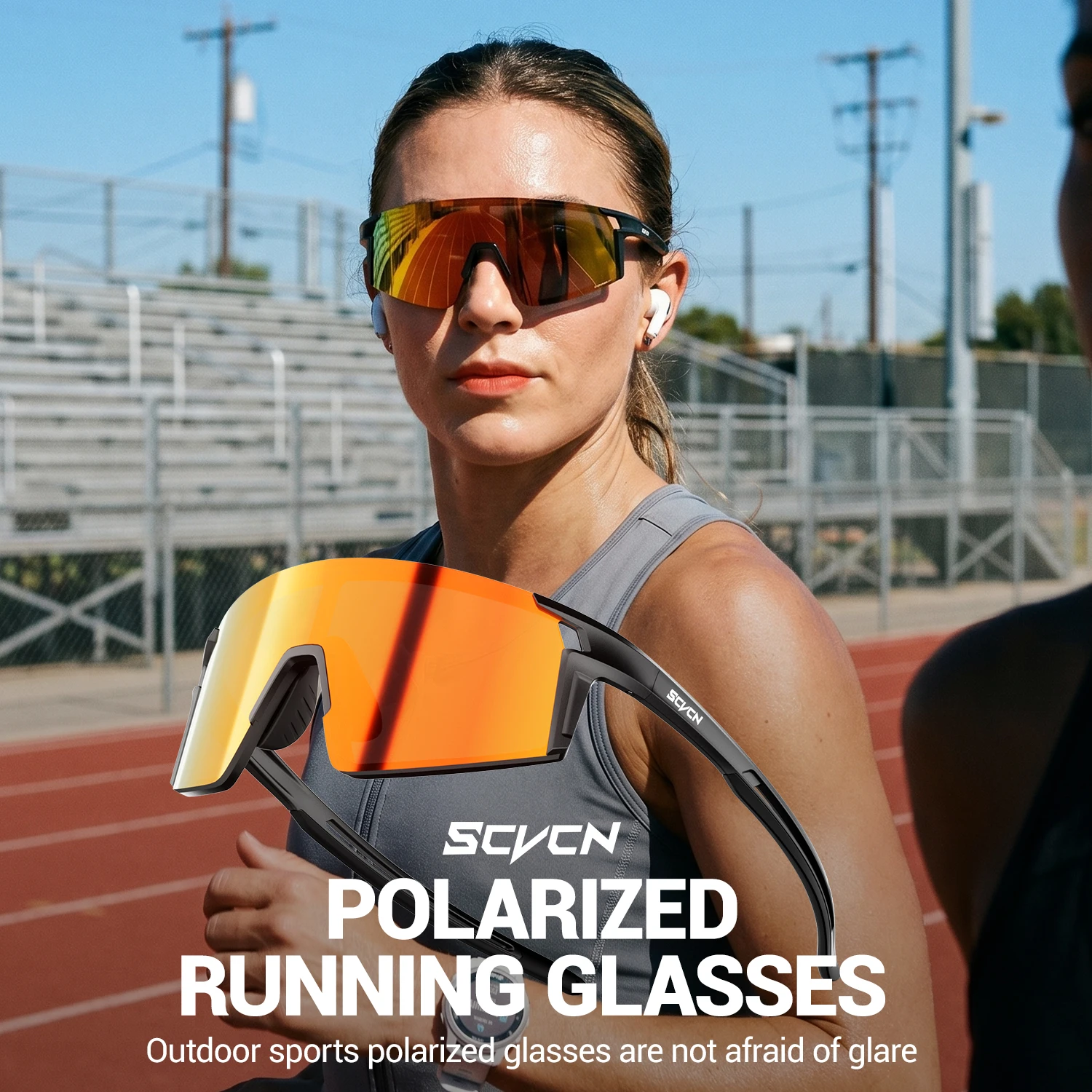 SCVCN Fahrrad-Sonnenbrille, Radfahren, Rennrad, UV400-Brille, Outdoor-Sport, für Männer und Frauen, Laufen, winddichte Schutzbrille, Wandern, ultraleicht