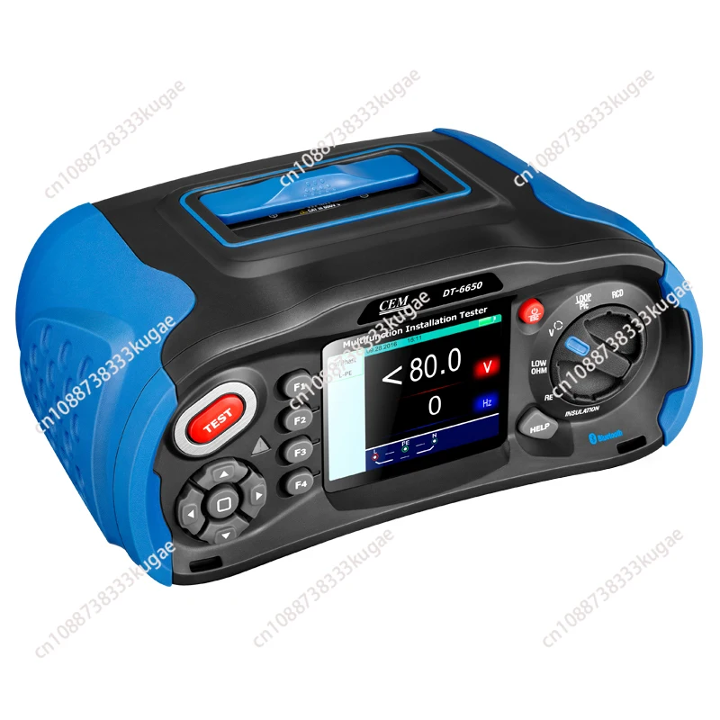 لاختبار مثبت متعدد الوظائف CEM DT-6650، أوم منخفضة، استمرارية، مقاومة الحلقة، جهاز اختبار مقاومة اختبار RCD