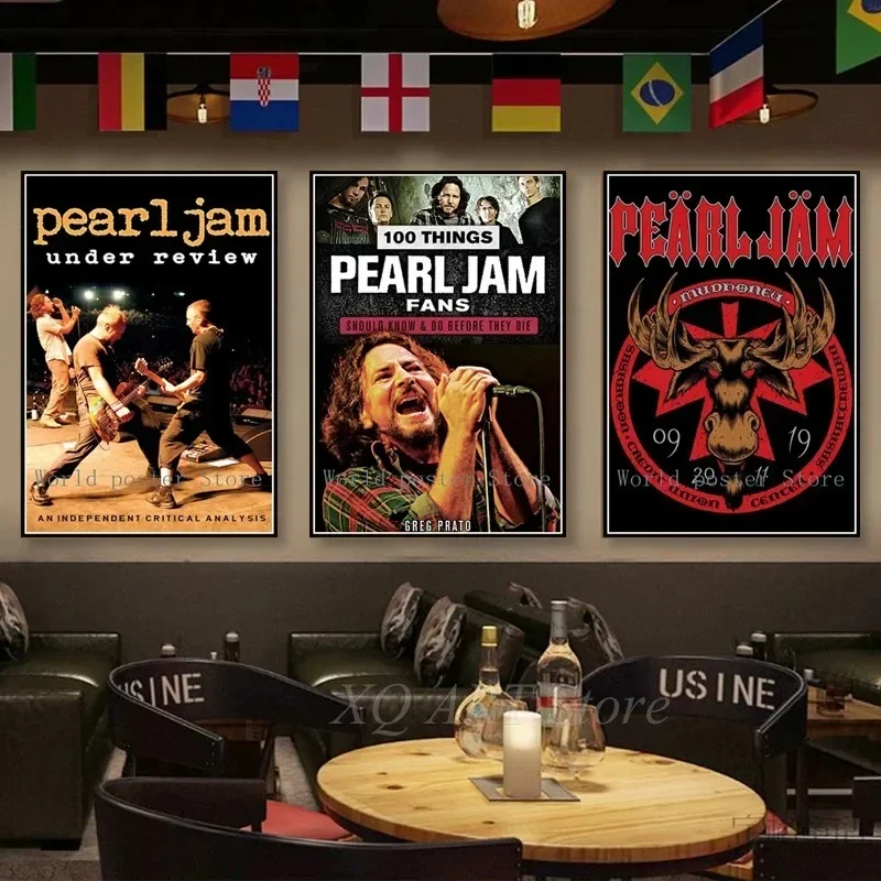 Banda Pearl Jam Ten Arte Rock Poster amanecer lienzo pintura para sala de estar dormitorio deportes paisaje Oficina decoración de la habitación regalo