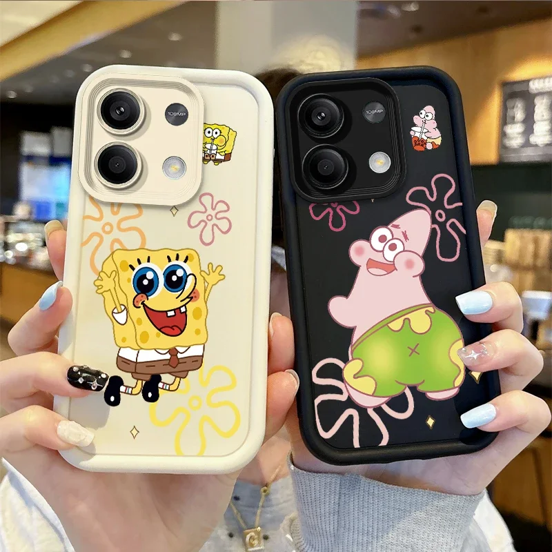 SpongeBob Non-Slip Phone Case For Redmi Note 13 12 Pro Plus 5G Note 13 12 11 10 9 Pro 12C 10C 9C A2 Redmi Phone Protective Cover