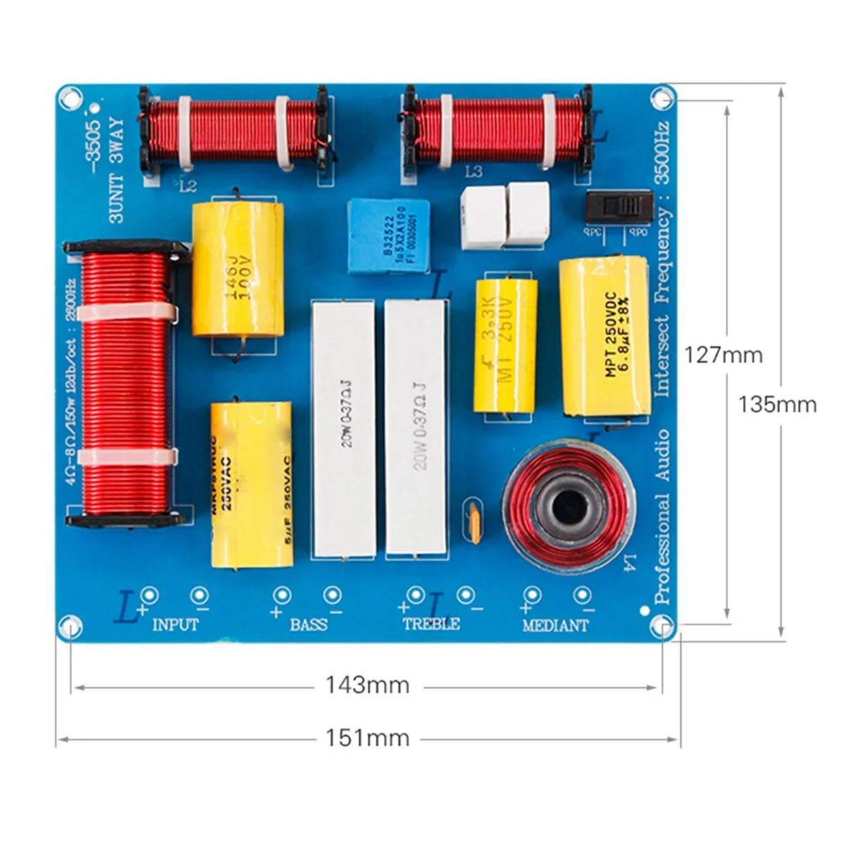 KTV Stage Professional Speaker Crossover Triple Crossover Crossov High Middle Low Crossover Crossover Module,C