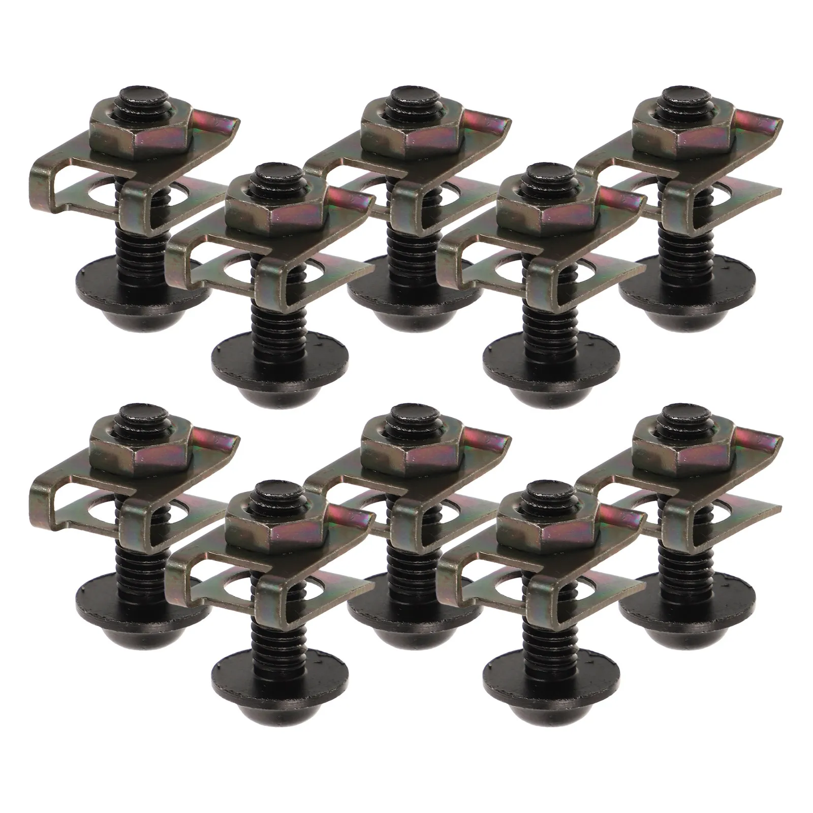 20Pcs Motorcycle Side Panel Bracket Screw Kit 6Mm Self-Tapping Skid Plate Bolts Black Corrosion Resistant Fairing Mounting