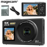 Magecam Digital Photography Camera 5K 80MP 18X Digital Zoom Dual IPS Screen Compact Camera WIFI Vintage Vlog Video Recorder
