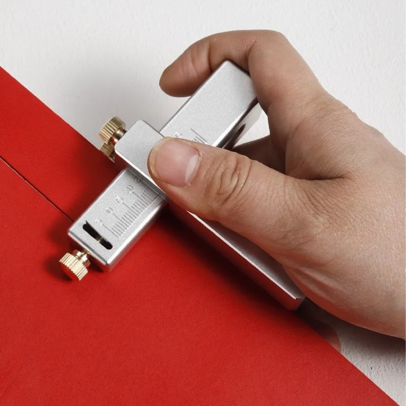 Verstellbarer Lederriemenschneider aus Aluminiumlegierung, Handwerkzeug für Gürtelherstellung, DIY-Lederhandwerk, Bastelbedarf, Schneidewerkzeug