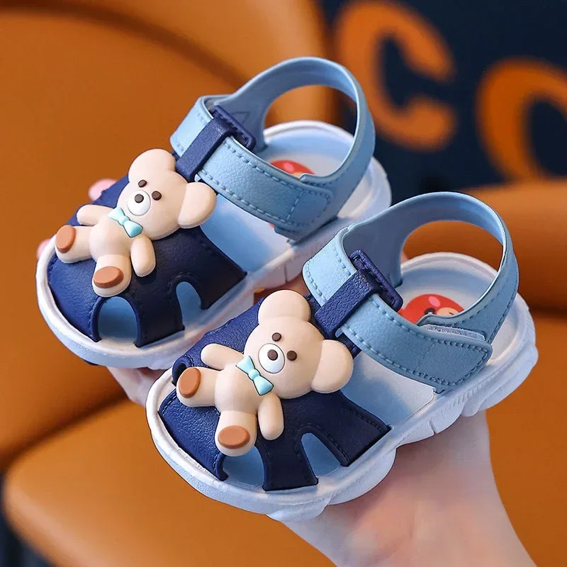 

Soft-soled Outdoor Walking Shoes for Toddlers Cute Cartoon Bear Design Boys and Girls Sandal Children's Sandals for Beginners
