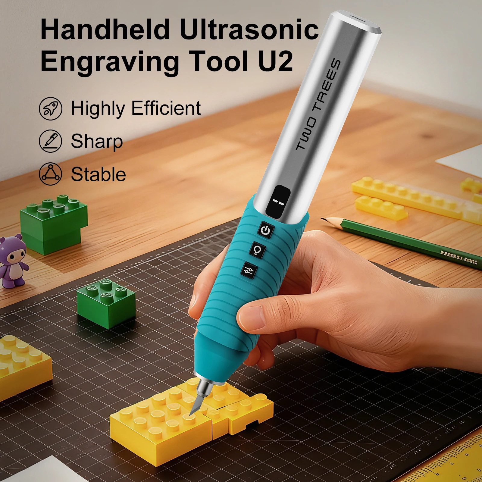 

Handheld Ultrasonic Engraving Tool U2 20+ Materials Cutter Portable Wireless Ultrasonic knife High-frequency Vibration Cutting