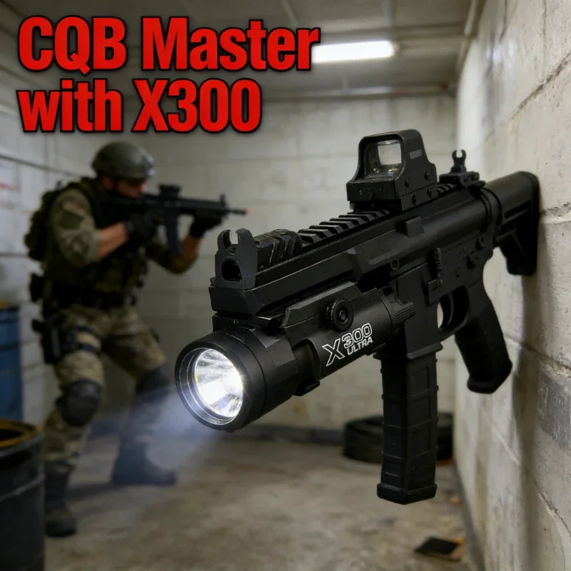 

Новый многофункциональный тактический фонарь X300: крепление на 20-мм планку для игрушечных страйкбольных пистолетов, CS-матчей, охоты и военных игр