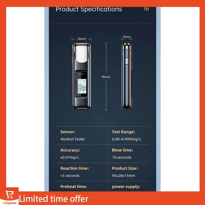 新鮮な C10 高精度アルコールテスター飲酒アラームリマインダー呼気アルコールテスタープロフェッショナル飲酒検知器アルコール分析装置