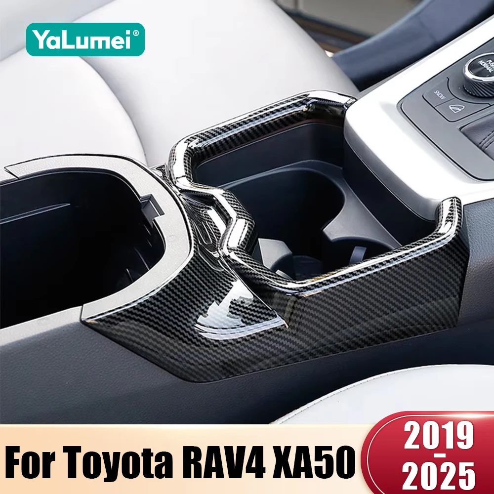Für Toyota RAV4 XA50 2019 2020 2021 2022 2023 2024 2025 Hybrid ABS Auto Vordere Reihe Getränkehalter Zierblende Abdeckung Rahmen Zubehör
