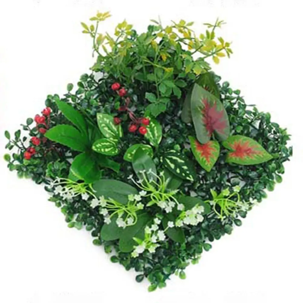 

DIY Artificial Plant Wall Panel Durable Eternal Life Simulation Maple Plant Sheet Green Lifelike Fake Green Grass Mat
