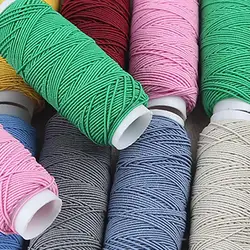 Rollo de hilos elásticos de colores para máquinas de coser, 2/3mm, alta elasticidad, accesorios de costura a mano, DIY, 0,5