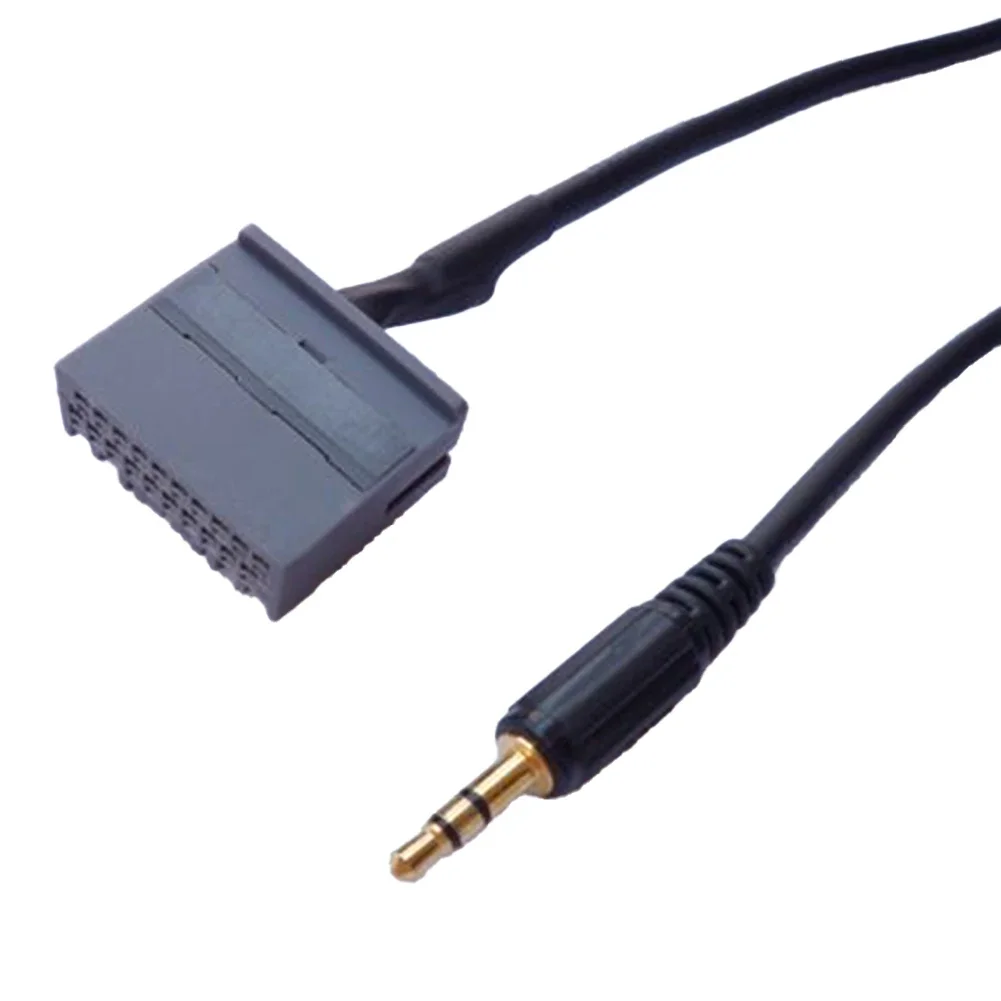 AUX Input 12V AUX Adapter Anti-Corrosion Direct Installation Functional Design Non-Deformed Car Use Home Audio