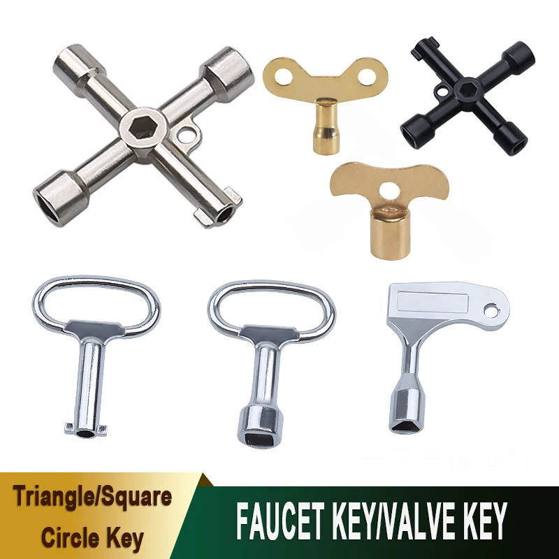 

1/2/5/10/20 шт. треугольный/квадратный/круглый ключ, набор ключей для прокачки радиатора, инструмент, гаечный ключ для обслуживания сантехники, ремонта