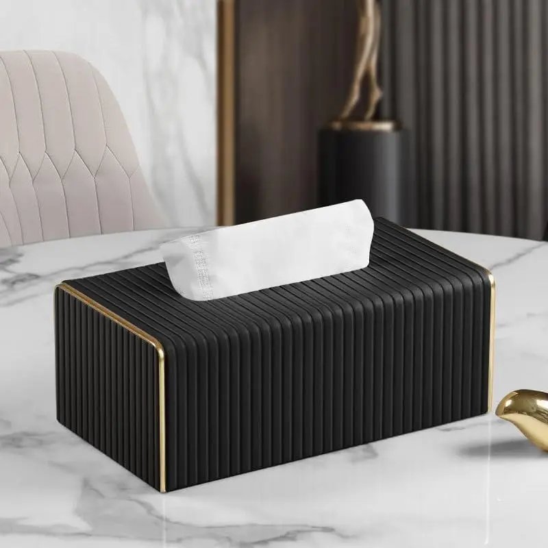 

Paper towel holder suitable for bathroom tissue boxLeather paper towel holder is suitable for bedroom, dining table, office