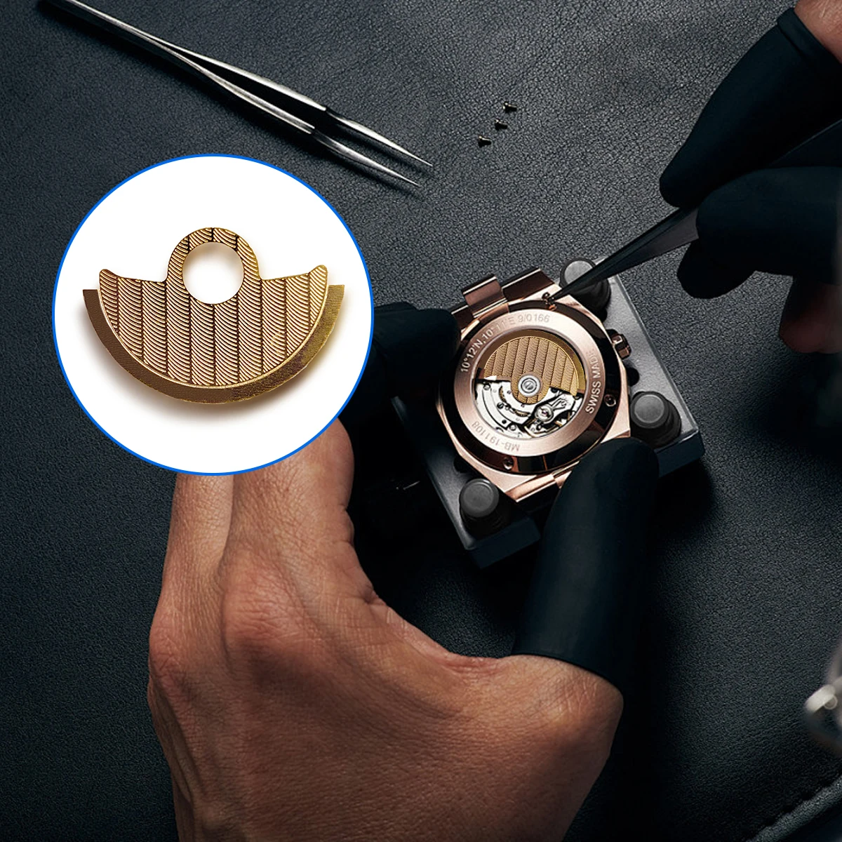 Parche de Metal con Rotor de martillo automático NH35 NH36, compatible con NH34 4R35 4R36 NH35 NH36 NH38 7S, protector de reparación Movt