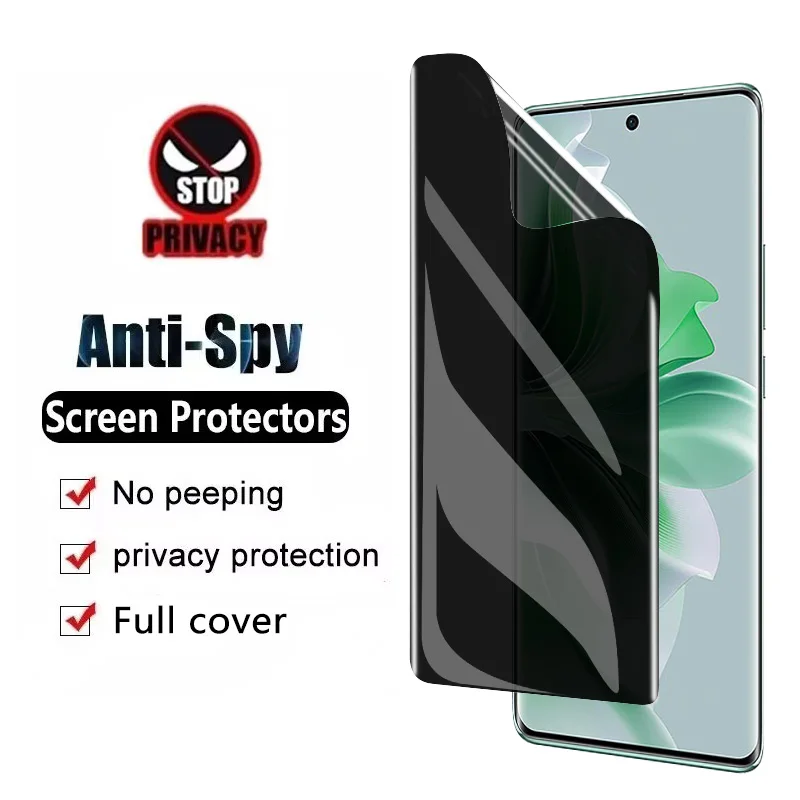 Anti-Spy Privacy Hydrogel Film Screen Protector For Oppo Find X7 A60 K12 A3 Pro F25 Pro Reno11 f A74 A54 A72