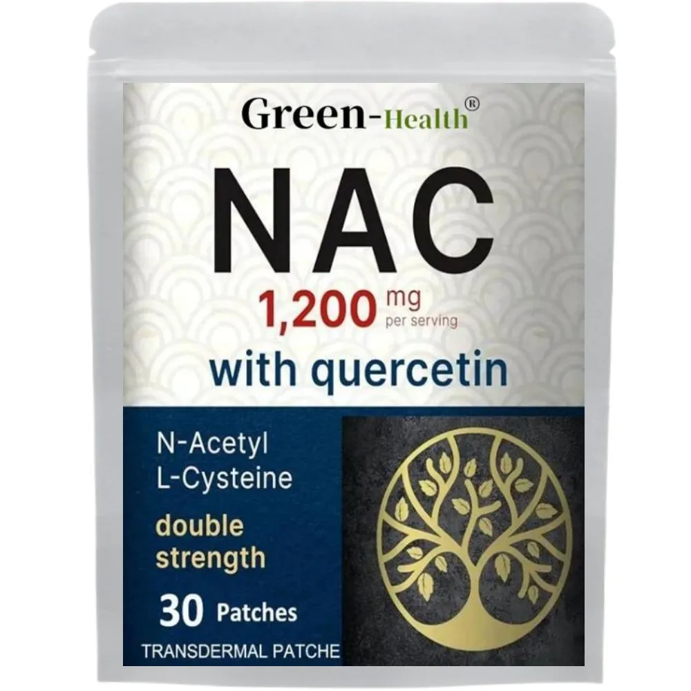 

NAC Transdermal Patches N-Acetyl Cysteine with Quercetin Support for Immune, Liver, & Lung Health 30 Patches