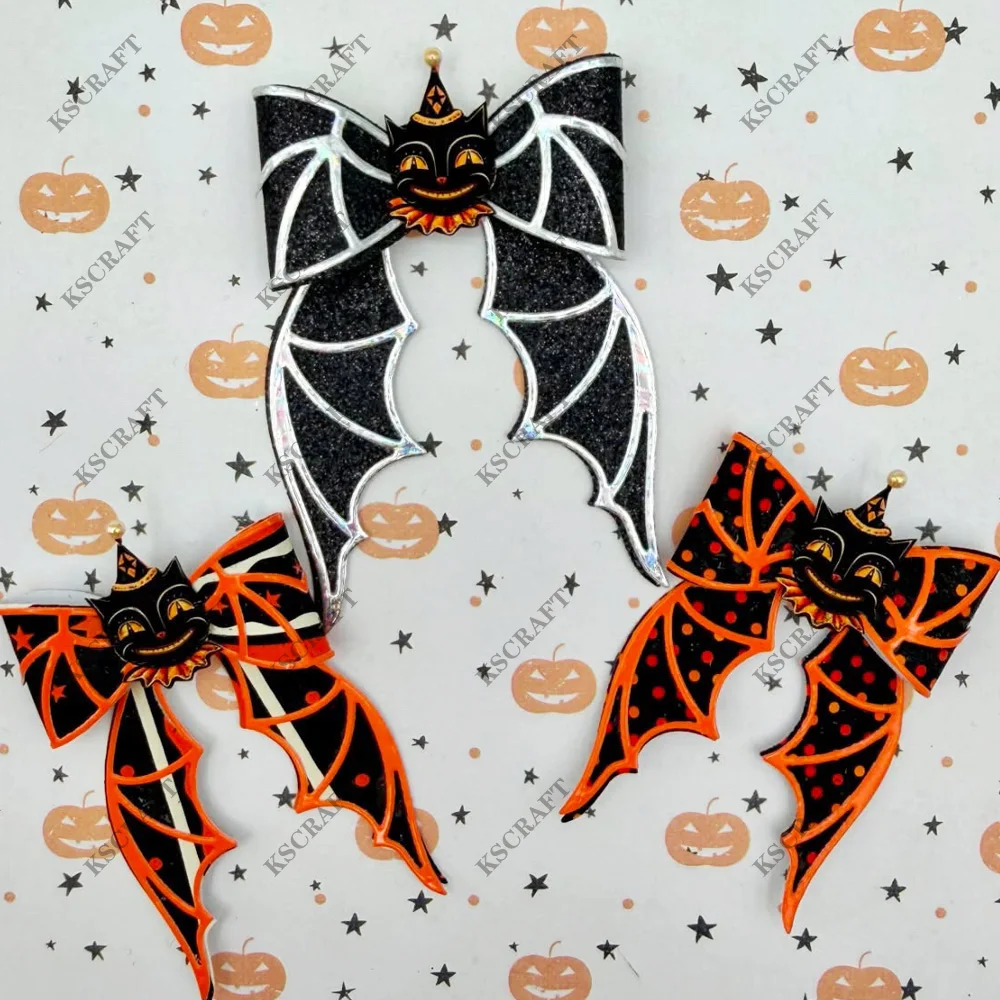 KSCRAFT Bat Wings Bow Cutting Dies Stencils for DIY Scrapbooking Decorative Embossing DIY Paper Cards