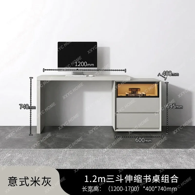 minimalist home student writing desk simple bedroom telescopic double computer work integrated desk