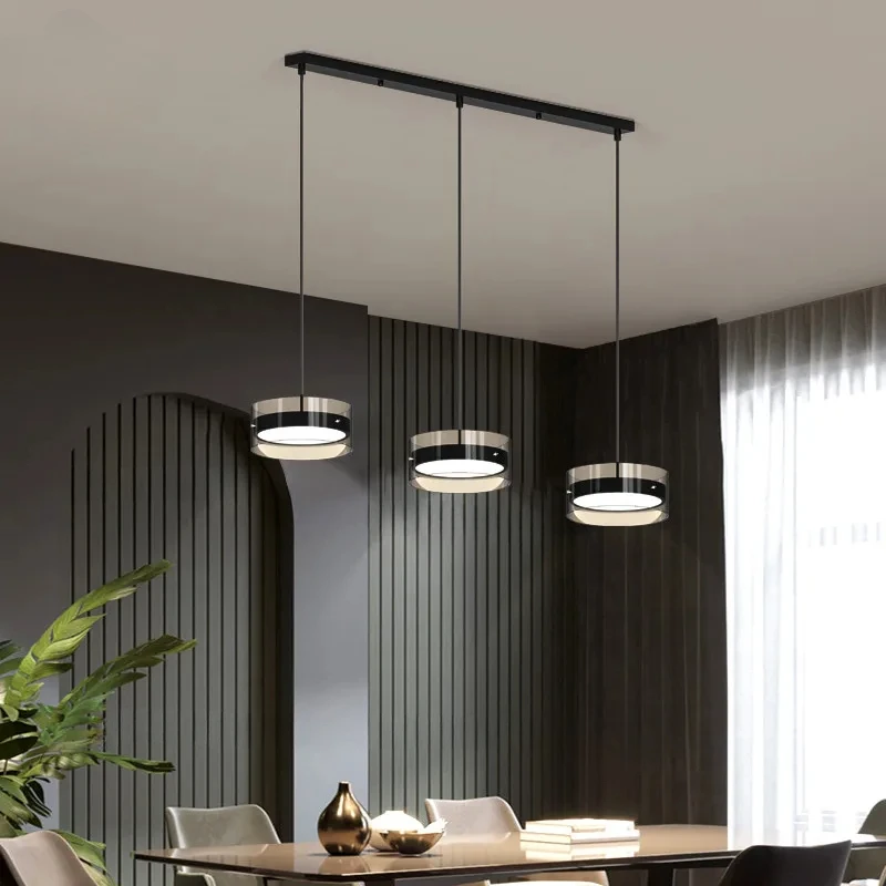 

Nordic Glass Led Chandelier Pendant Lights For Kitchen Island Dining Room Table Bar Three-Head Hanging Led Pendant Lamp