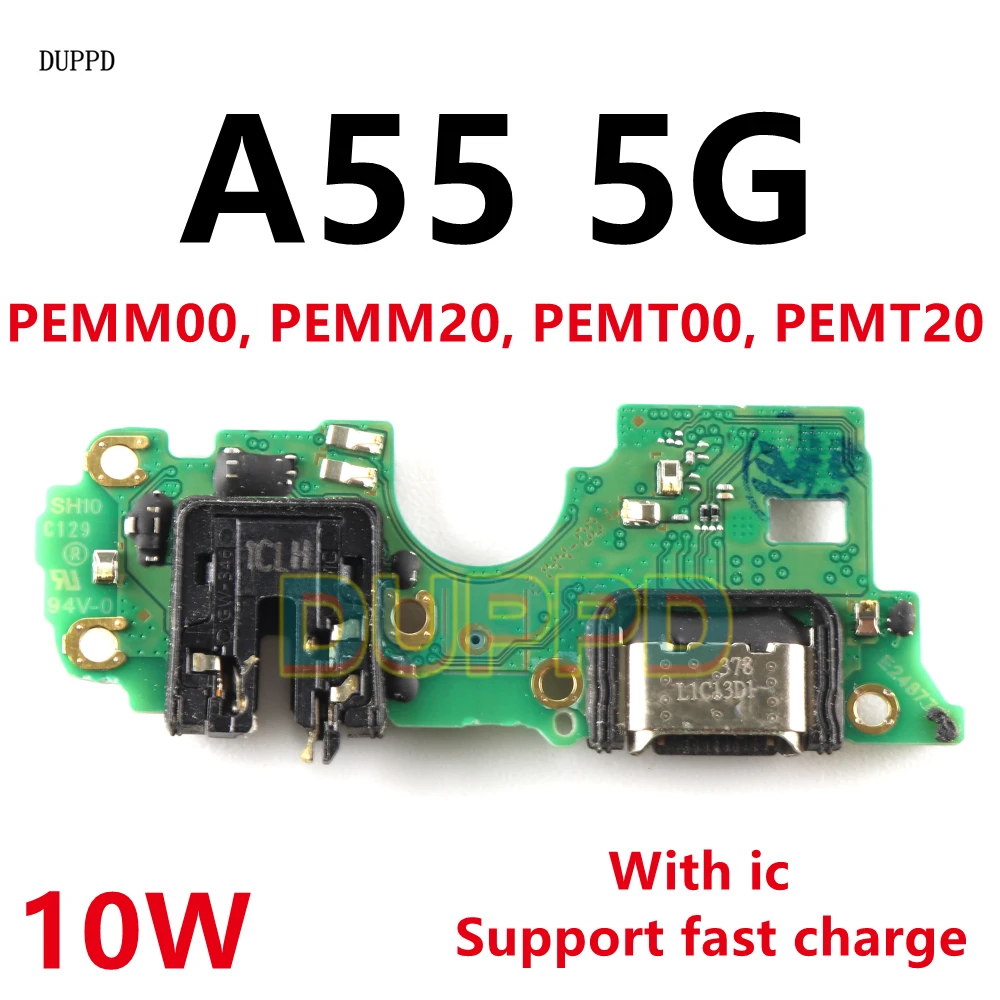 USB Sub Mic Board Dock Charger Connector Charging Port Flex Cable For OPPO A55 5G PEMM00 PEMM20 PEMT00 PEMT20