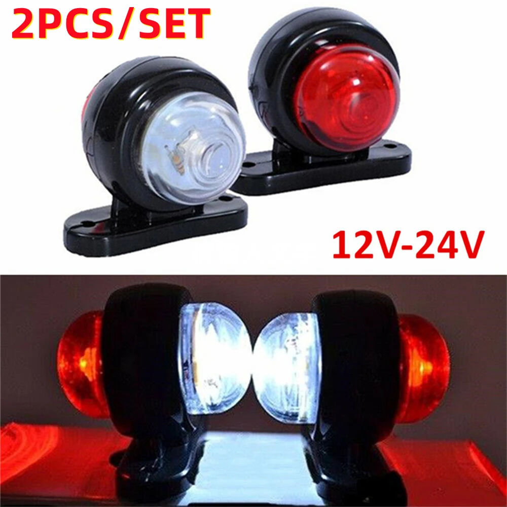 2PCS/Set Truck Tail Lights Outline Marker LED Side Marker 24v LED Light Truck Parts  Caravan Trailer Lamp LED Side Lights
