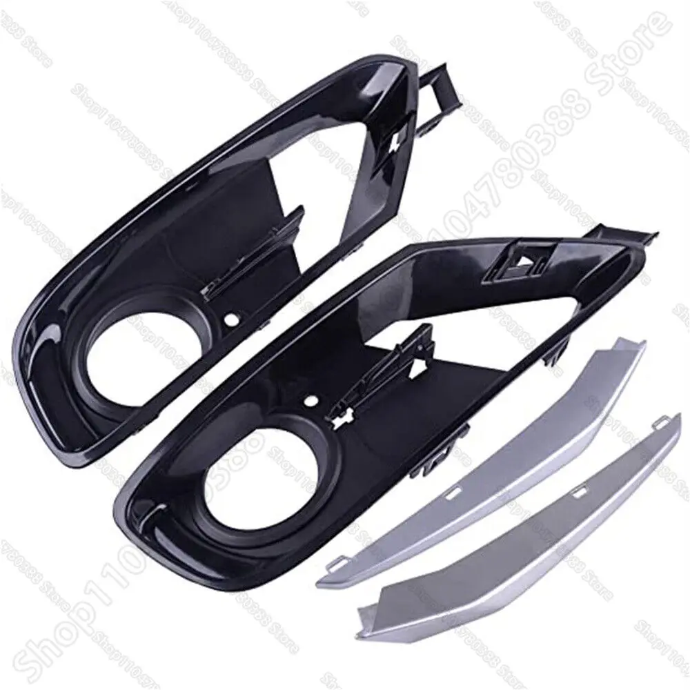 المصد الأمامي الضباب ضوء الحافة غطاء مصبغة الكسوة ل 2012-2015 3 سلسلة (F30 F31) 51117300739 51117300740 51117293105 51117293106 #4